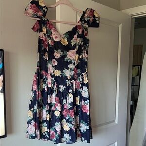 Gunne Sax Floral drop waist Mini Dress